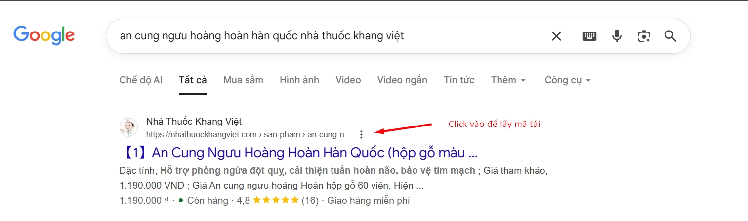 Kết quả tìm kiếm