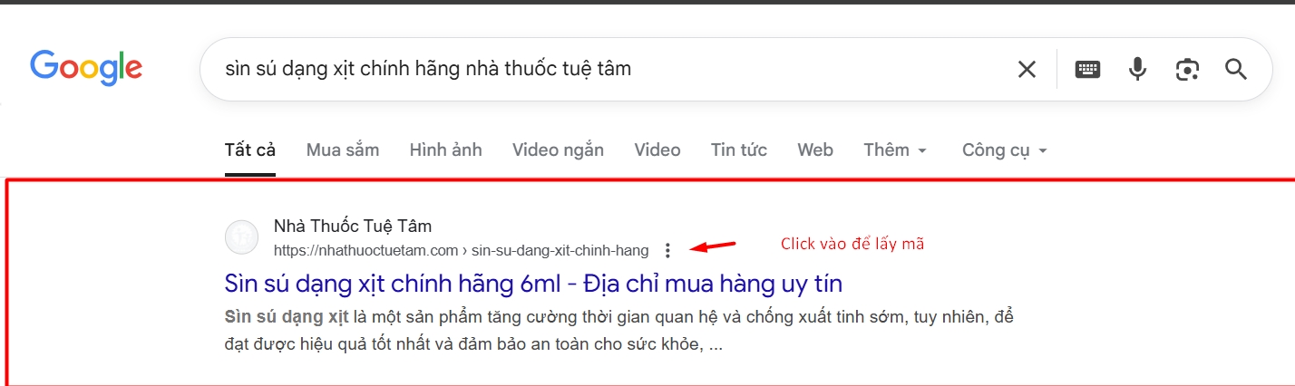 Kết quả tìm kiếm