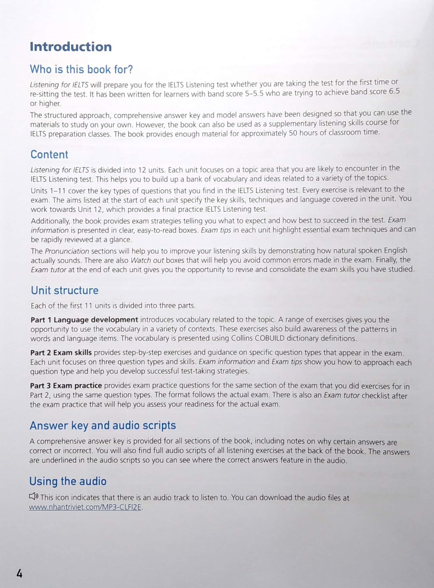 Listening for IELTS Collins Answer Key PDF – Đáp Án Và Audio Script Cho ...